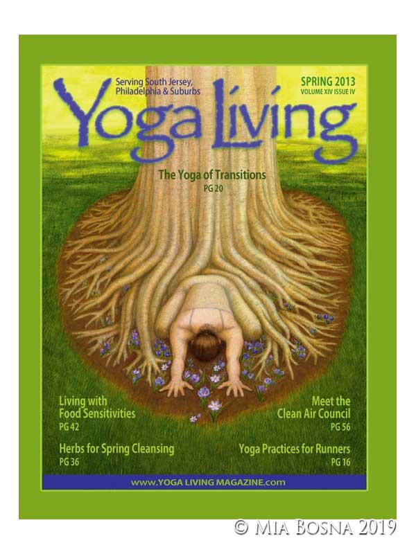 child's pose embedded in tree roots by Mia Bosna