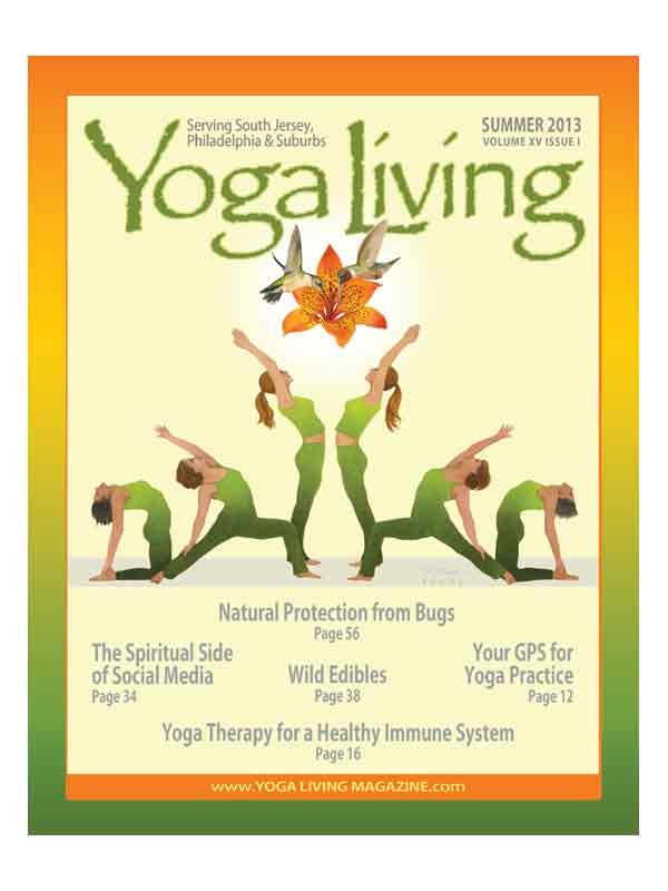 yoga figures in nature blossoming like flowers